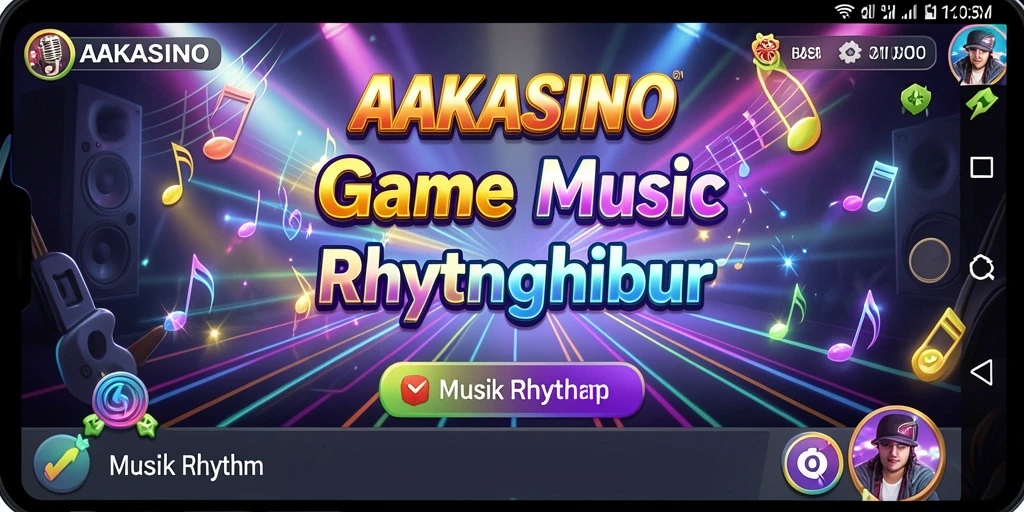 Tampilan antarmuka AAKASINO dengan fitur Musik Rhythm yang menarik.