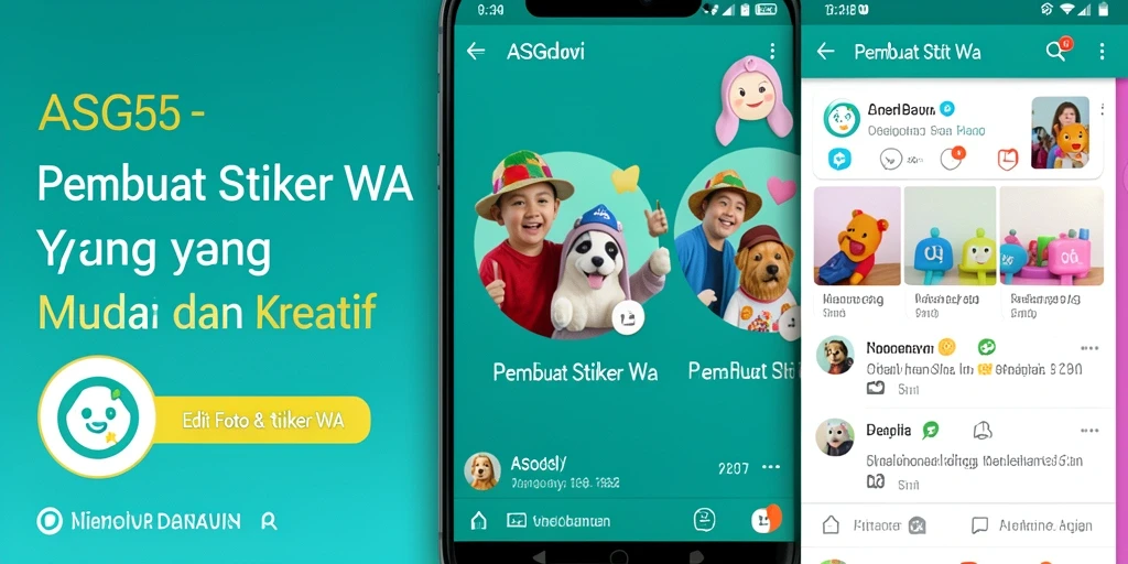 Tampilan antarmuka ASG55 untuk pembuat stiker yang intuitif dan menarik.