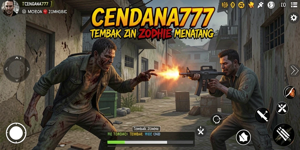 Tampilan antarmuka CENDANA777 dengan aksi tembak zombie yang mengasyikkan.
