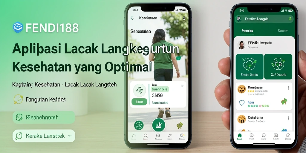 Antarmuka aplikasi FENDI188 dengan fitur Lacak Langkah.