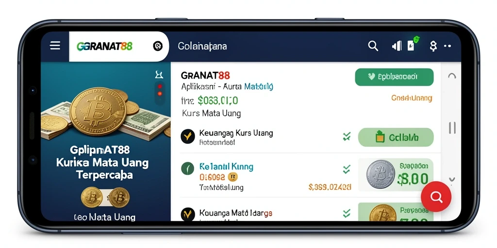 Tampilan utama GRANAT88 dengan informasi nilai tukar mata uang.