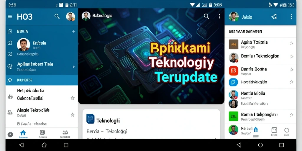 Tampilan antarmuka HO3 yang menarik dan intuitif untuk berita teknologi.