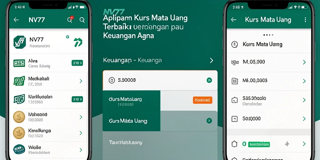 Tampilan antarmuka aplikasi NV77 yang informatif dan mudah digunakan.