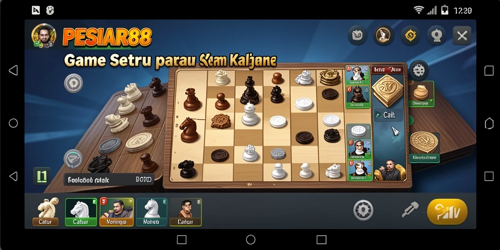 Antarmuka PESIAR88 menampilkan permainan Catur yang menarik.