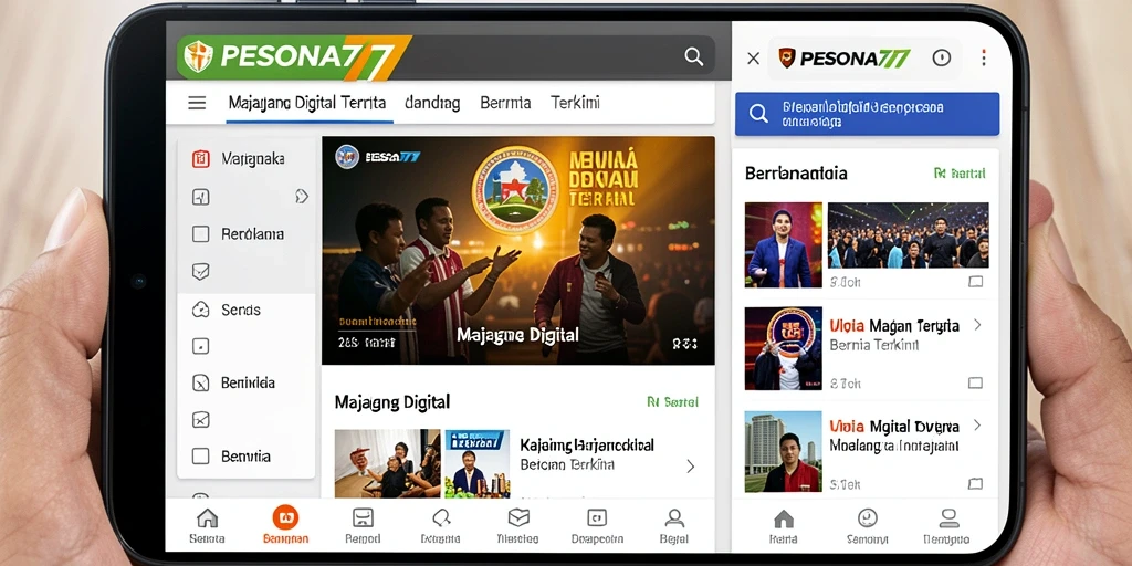 Antarmuka PESONA77 yang menarik dengan berita terkini.