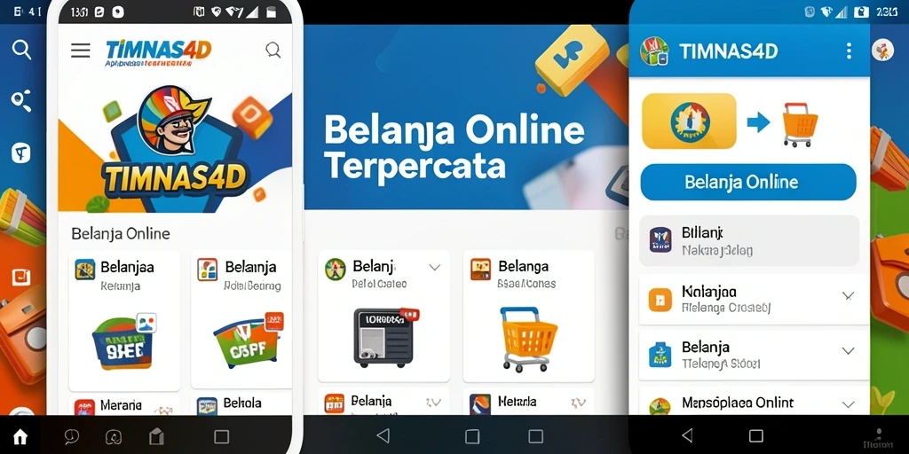 Tampilan antarmuka aplikasi TIMNAS4D yang user-friendly untuk Belanja Online.